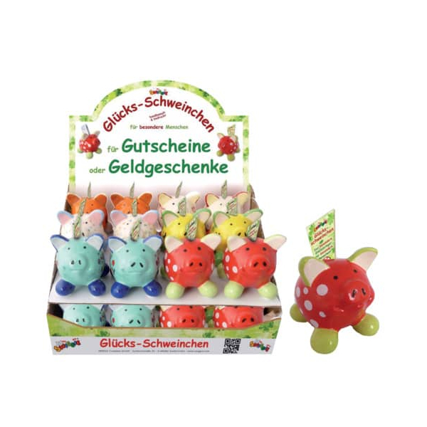 24 Stück SWIGGIE Spardose Schwein (klein) 1541 , Glücksschwein 4250237315408 SWIGGIE