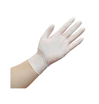 Einweghandschuhe white grip, Latex, transparent, Größe 7 / S,