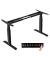 Schreibtischgestell, elektrisch höhenverstellbar, 61-125cm (H), 130-160x57cm (BxT), T-Fuß-Gestell, schwarz