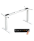 Schreibtischgestell, elektrisch höhenverstellbar, 61-125cm (H), 130-160x57cm (BxT), T-Fuß-Gestell, weiß