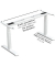 Schreibtischgestell, elektrisch höhenverstellbar, 61-125cm (H), 130-160x57cm (BxT), T-Fuß-Gestell, weiß