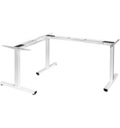 LMG höhenverstellbares Schreibtischgestell weiß ohne Tischplatte T-Fuß-Gestell weiß 130,0 - 160,0 x 53,0/70,0 cm