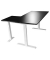 Schreibtischgestell, elektrisch höhenverstellbar, 67-116cm (H), 130-160x53/70cm (BxT), T-Fuß-Gestell, weiß