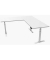 Schreibtischgestell, elektrisch höhenverstellbar, 67-116cm (H), 130-160x53/70cm (BxT), T-Fuß-Gestell, weiß