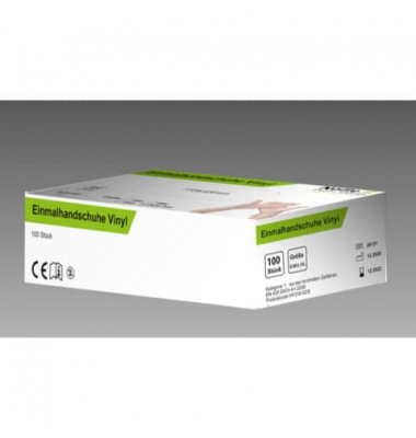 Einweghandschuhe HASK, Vinyl, lebensmittelecht, wei&szlig;, Gr&ouml;&szlig;e XL,