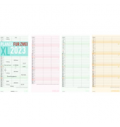 Streifenkalender Planer für 2 XL - 21 x 45 cm