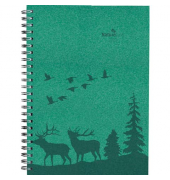 Buchkalender 103116, Nature Line Forest, grün, 1 Woche / 2 Seiten, 15x21cm (A5), 2025