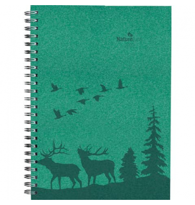 Buchkalender 103116, Nature Line Forest, grün, 1 Woche / 2 Seiten, 15x21cm (A5), 2025