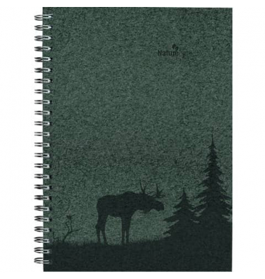 Buchkalender 103117, Nature Line Pine, dunkelgrün, 1 Woche / 2 Seiten, 15x21cm (A5), 2025
