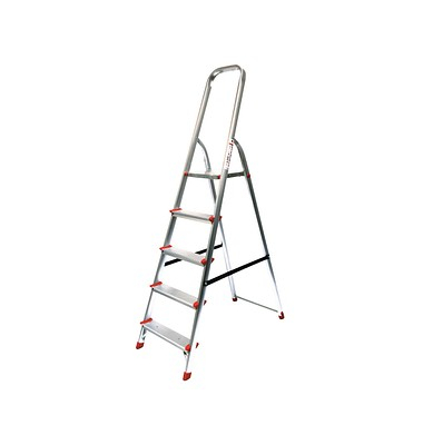 SZ Metall Stehleiter alu 5 Stufen, H: 180,0 cm