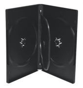 DVD-Leerhülle für 4 Discs, 14mm, schwarz, 5er Pack