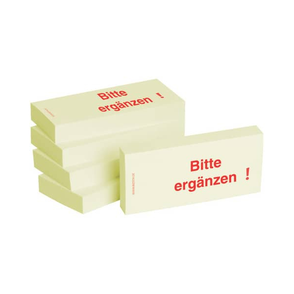 4260184863600 - Haftmarker 1301010160 Business 75x35mm gelb Bitte ergänzen rechteckig 4260184863600 500 Blatt