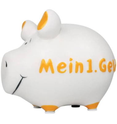 Spardose Schwein (klein) 100841 , "Schriftzug Mein 1.Geld"