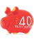 Spardose Schwein (klein) 101659 , "40. Happy Birthday"