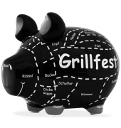 Spardose Schwein 101752 mittel "Grillfest" 17x15cm