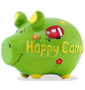 Spardose Schwein (klein) 101760 , "Happy Camper"