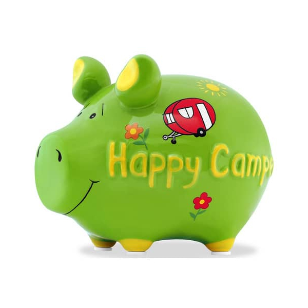 3 Stück KCG Spardose Schwein (klein) 101760 , Happy Camper 4260185597504 KCG