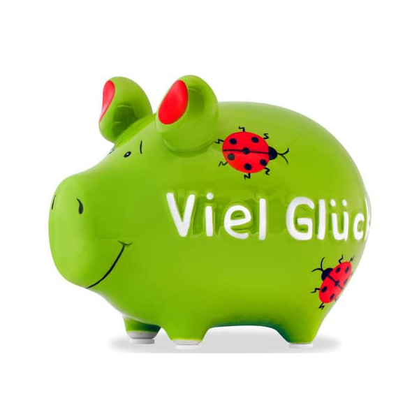 3 Stück KCG Spardose Schwein (klein) 101761 , Viel Glück 4260185597511 KCG