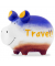 Spardose Schwein (klein) 101768 , "Travel"