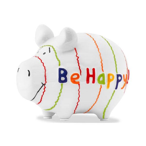 3 Stück KCG Spardose Schwein (klein) 101769 , Be Happy! 4260185597597 KCG