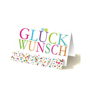 Glückwunschkarten Konfetti NM_ATEK265 11,5cm x 17,5cm (BxH) 260g Motiv Chromopapier FSC