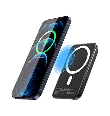 XLAYER Magnetic PD induktive Powerbank 5.000 mAh schwarz