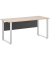 Schreibtisch, 73,2cm (H), 160x65cm (BxT), rechteckig, eiche hell / silber