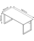 Schreibtisch, 73,2cm (H), 160x65cm (BxT), rechteckig, eiche hell / silber