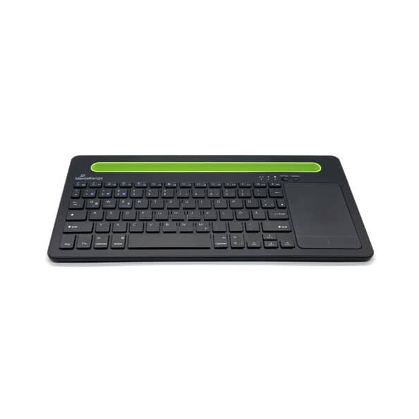 4260664871491 - MROS131 - keyboard - compact - with touchpad phone holder - QWERTZ - German Austrian Swiss - black green - Tastaturen - German Austrian Swiss - Grün