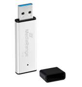 MediaRange USB-Stick MR1901 silber, schwarz 64 GB