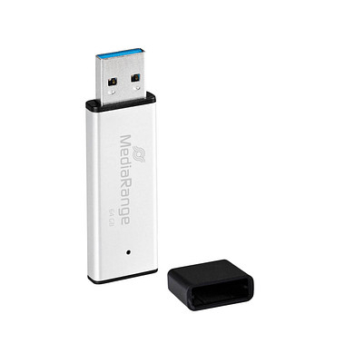 MediaRange USB-Stick MR1901 silber, schwarz 64 GB