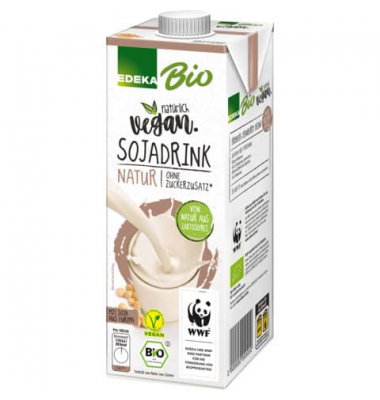Sojadrink 4391393004, 1,5% Fett, laktosefrei, vegan, 1 Liter, im Tetrapack