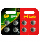 + 4 GRATIS: 4 GP Knopfzellen CR2032 3,0 V + GRATIS