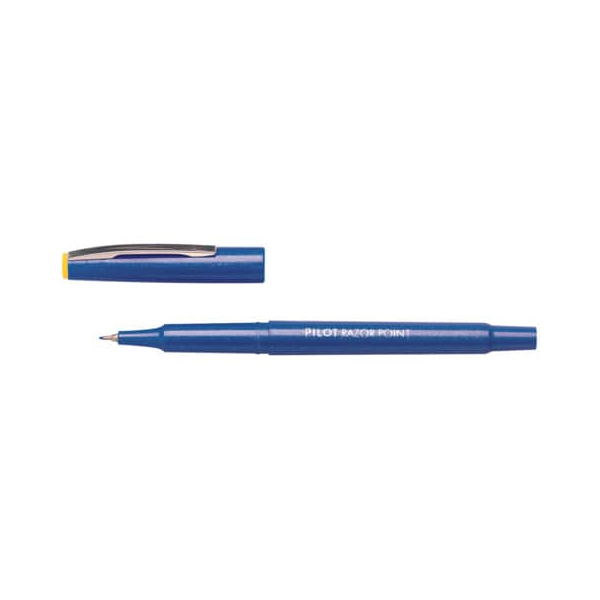 12 x Pilot Faserschreiber Razor Point 0,3mm Rundspitze blau