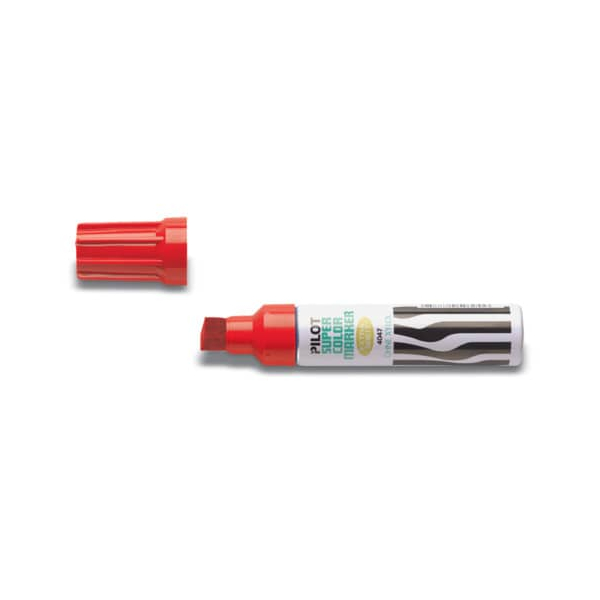 12 x Pilot Permanentmarker Jumbo 3,0-10mm Keilspitze rot