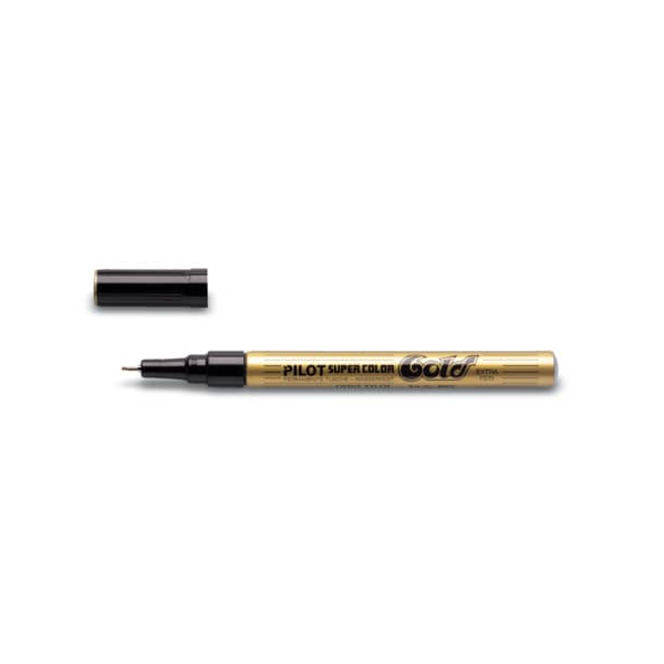 12 Stück Pilot Lackmarker SUPER COLOR, SC-G-EF 4060053, gold, 0,5mm Finelinerspitze 4902505087967 Pilot