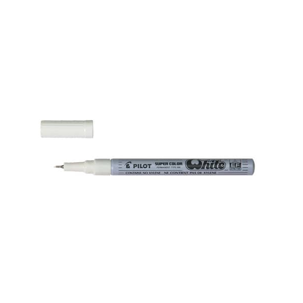 12 Stück Pilot Lackmarker SUPER COLOR, SC-W-EF 4060049, Stift, weiß, 0,5mm Finelinerspitze 4902505087974 Pilot