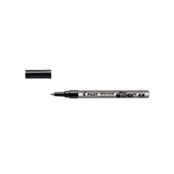 12 Stück Pilot Lackmarker SUPER COLOR, SC-S-F 4070054, Stift, silber, 1mm Rundspitze 4902505087981 Pilot