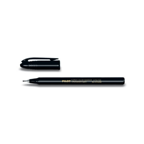 12 x Pilot Permanentmarker Ultrafein 0,4mm Rundspitze schwarz