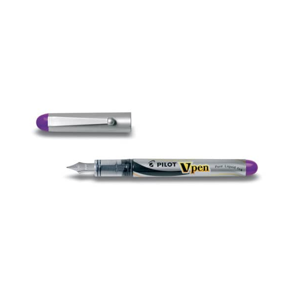 12 Stück Pilot 1132008 SVP-4M-V Einweg Füllfederhalter M V-Pen silver violett 4902505281686 PILOT