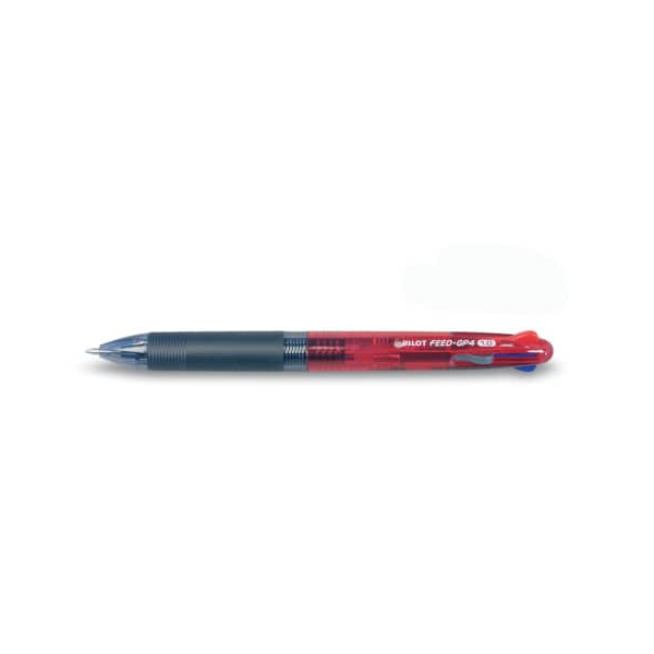 10 Stück Pilot Vierfarbkugelschreiber Feed GP4 Begreen BPKG-35RM-RT-BG 2073702, blau / schwarz / rot / grün, 0,4mm, nachfüllbar 4902505312380 P