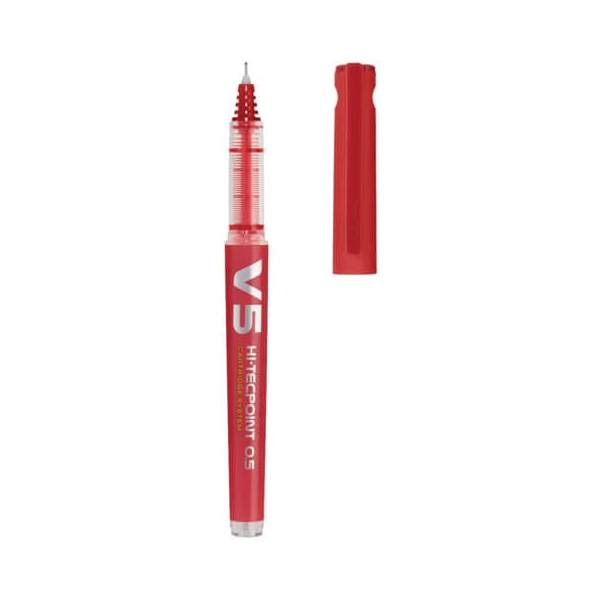 10 x Pilot Tintenroller Hi Tecpoint V5 BG 0,3 rot