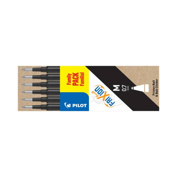 12 x Pilot Tintenrollermine BLS-FR7-B-S6 0,4mm schwarz Set mit 6 Stück