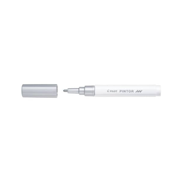 6 Stück Pilot Kreativmarker Printor F silber 4902505541612 Pilot