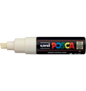 Lackmarker UNI POSCA PC-8K, 182603, Stift, elfenbein, 8mm Keilspitze