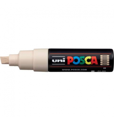 Lackmarker UNI POSCA PC-8K, 182672, Stift, beige, 8mm Keilspitze