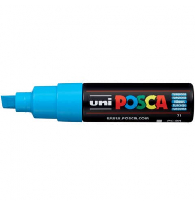Lackmarker UNI POSCA PC-8K, 182679, Stift, neon türkis, 8mm Keilspitze