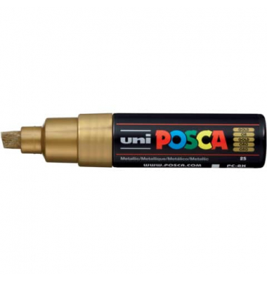 Lackmarker UNI POSCA PC-8K, 182681, Stift, gold, 8mm Keilspitze
