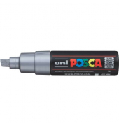 Lackmarker UNI POSCA PC-8K, 182682, Stift, silber, 8mm Keilspitze