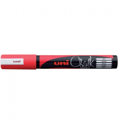 Kreidemarker uni Chalk PWE-5M, 186221, rot, 1,8-2,5mm Rundspitze
